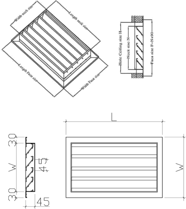 MIỆNG GIÓ CHE MƯA NGOÀI TRỜI -  LOUVER GRILLE - Hình ảnh 3