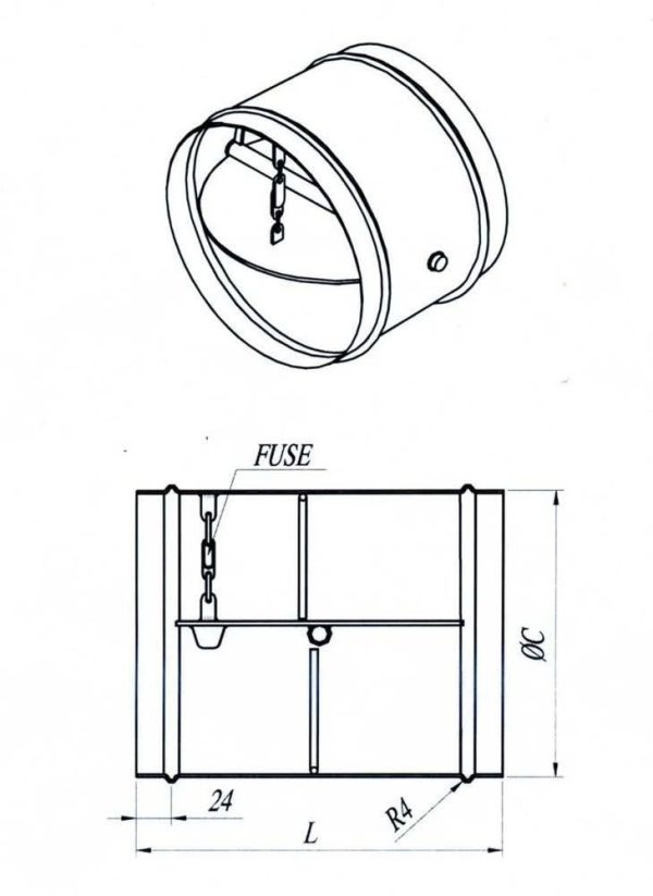 VAN CHẶN LỬA TRÒN - ROUND FIRE DAMPER - Hình ảnh 3